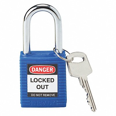 BRADY 99556 D1949 Lockout Padlock KD Blue 1-3/4 H