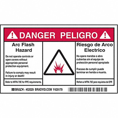 BRADY 52029 Label 3 1/2 inx6 in Polyester PK100