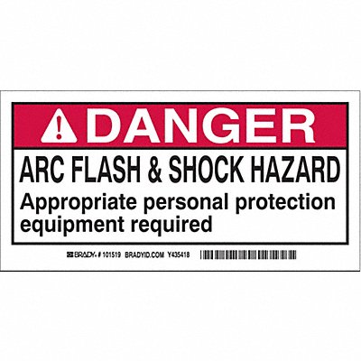 BRADY 101518 Label 2 in x 4 in Polyester PK100