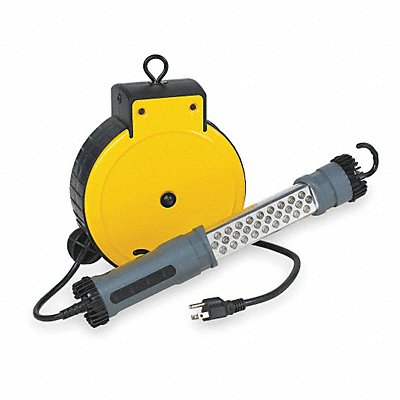 LUMAPRO 2YKP6 Cord Reel w/Lamp LED 25ft 18AWG 120VAC