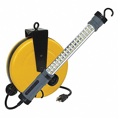 LUMAPRO 2YKP9 Cord Reel w/Lamp LED 40ft 18AWG 120VAC