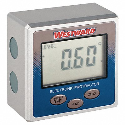 WESTWARD 2YNK6 Digital Protractor Accuracy +/-0.20 deg.
