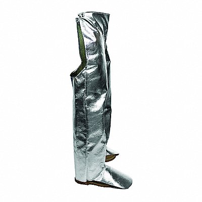 NATIONAL SAFETY APPAREL L40NLNL38 Chaps 38 in L Silver 19 oz.
