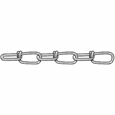 GRAINGER 2ZDJ1 Double Loop Chain Steel 100 ft L 70 lb
