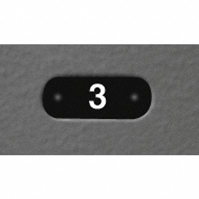 BRADLEY LENOXNUMBERS Number Plate Blk w/Wht Lettering