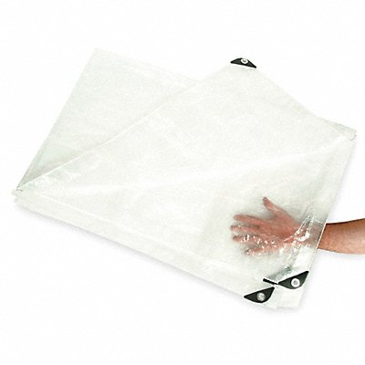 GRAINGER 2ZJ51 G8819 Tarp Polytethylene Transparent 8x10Ft