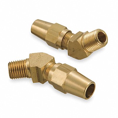WEATHERHEAD 1380X10 Male Elbow 45 Deg 1/2-14 5/8 In Tube Sz
