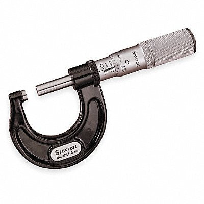STARRETT T4361XFL1WSLC Outside Micrometer 0 to 1 Knurled Ring
