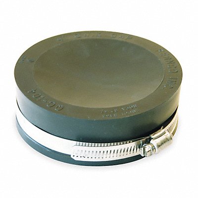 GRAINGER QC104 Round End Cap PVC 4 in For Pipe Size
