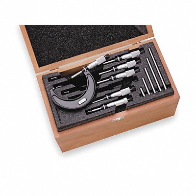 STARRETT S4361CXRLZ Micrometer Set 0 to 6 In 0.001 In
