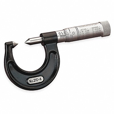 STARRETT 210AP Outside Micrometer 7/8 In Pointed Anvil