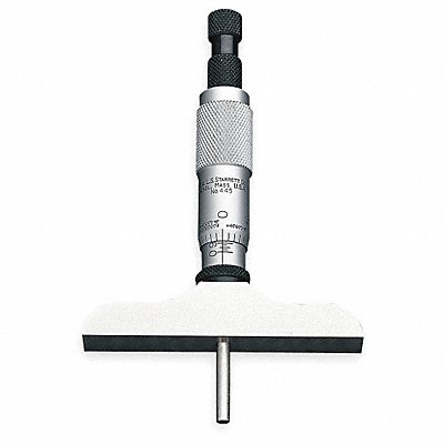 STARRETT 445BZ6RL Depth Micrometer 0 to 6 In