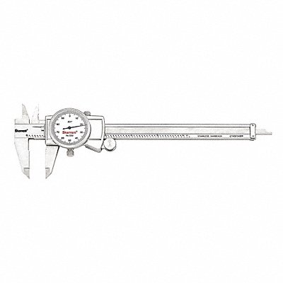 STARRETT 32026 Dial Caliper w/Case 6 In White