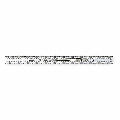 STARRETT C310K6 Steel Rule Flexible 6 In 10R Grad