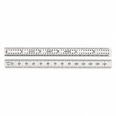 STARRETT C331300 Steel Rule Flexible 12 In Type 31 Grad