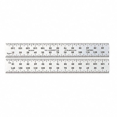 STARRETT C637E150 Steel Rule Spring Tempered 150mm Type 37
