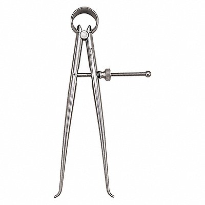 STARRETT 2746 Inside Spring Caliper 6 In Round Solid