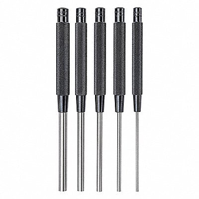 STARRETT S248 Drive Pin Punch Set 5 Pieces Steel