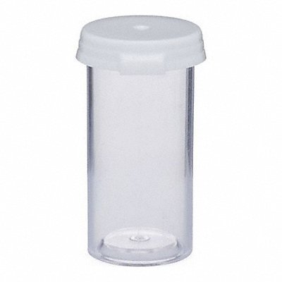 GRAINGER VIAL25C10 Vial with Cap 7 mL 22.2 mm Dia PK10