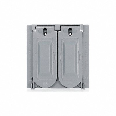 LEVITON WM2VGY Weatherproof Cover 4 23/32 in H Vertical