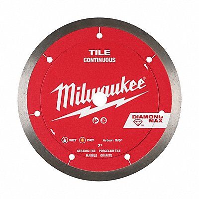 MILWAUKEE 49939207 Diamond Saw Blade Diam 7 Arbor 5/8