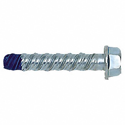 GRAINGER 8FGANCHBLT1 Concrete Bolts Silver 2-1/2 In L PK4