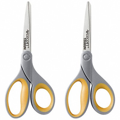 WESTCOTT 13901 Multipurpose Scissors 8 in L PK2