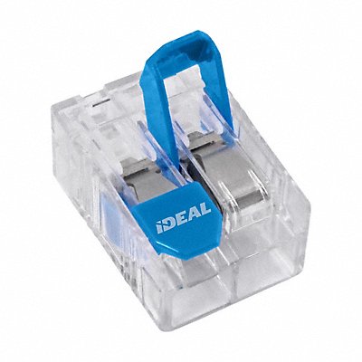 IDEAL 3010L32 Lever Wire ConnectorBlue/Clear2PortPK100