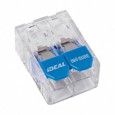 IDEAL 3035L32J Lever Wire ConnectorBlue/Clear2PortPK350