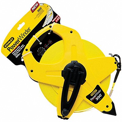 STANLEY 34762 Tape Measure 1/2 Inx300 ft Yellow/Black