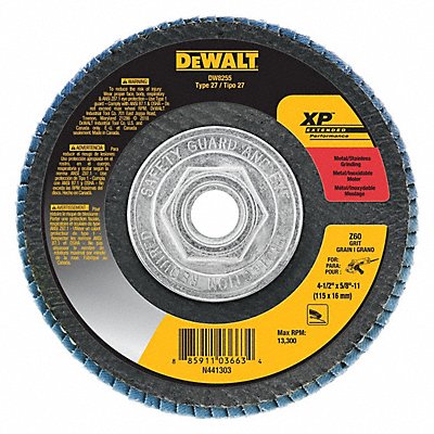 DEWALT DW8255 Fiber Disc 4 1/2 in Dia 5/8in Arbor