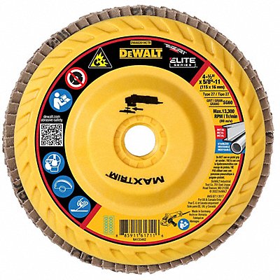 DEWALT DWA8281HCTR Fiber Disc 4 1/2 in Dia 5/8in Arbor