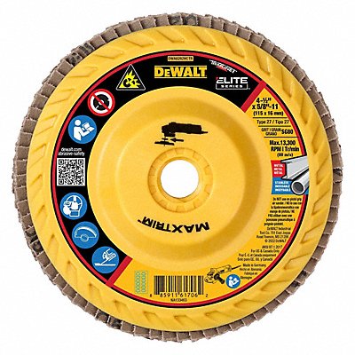 DEWALT DWA8282HCTR Fiber Disc 4 1/2 in Dia 5/8in Arbor