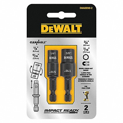 DEWALT DWADEND2 Double Ended Nut Driver Set 1/4 5/16