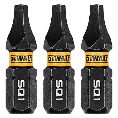 DEWALT DWAF1SQ1IR3 Screwdriver Bits 1/4 in Hex Shank Size