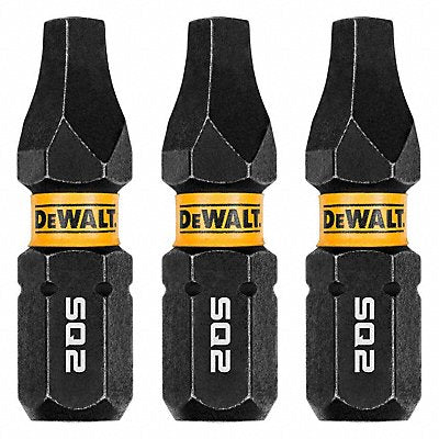 DEWALT DWAF1SQ2IR3 Screwdriver Bits 1/4 in Hex Shank Size