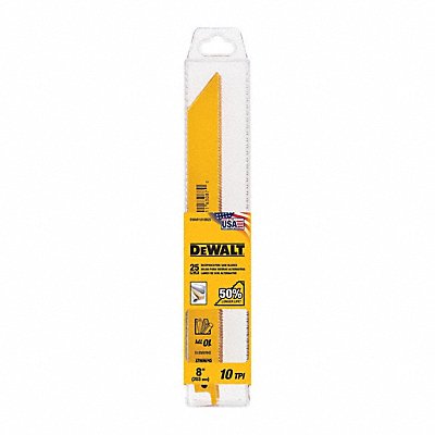 DEWALT DWAR1810B25 Reciprocating Saw Blade L 8 TPI 10 PK25