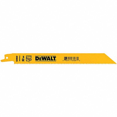 DEWALT DWAR1810 Reciprocating Saw Blade L 8 TPI 10 PK5 Straight