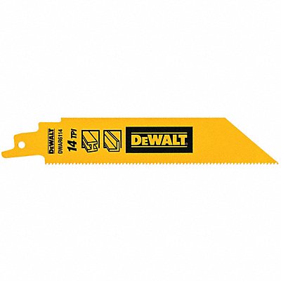 DEWALT DWAR6114 Reciprocating Saw Blade L 6 TPI 14 PK5 Straight