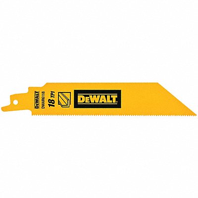 DEWALT DWAR6118 Reciprocating Saw Blade L 6 TPI 18 PK5 Straight
