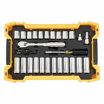DEWALT DWMT45403 Socket Set Chrome 1/2 in Drive Sz.