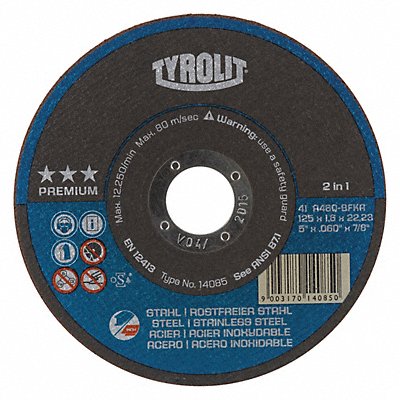 RADIAC ABRASIVES INC. 34331319 Cut Off Wheel T1 6 x 7/8 46 Grit PK25