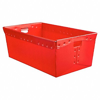 DIVERSI-PLAST 39828 Nesting Ctr Red Solid Corr HDPE PK3