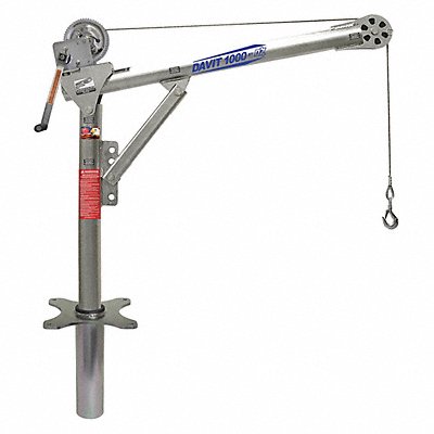 OZ LIFTING PRODUCTS OZ1000DAVSP10 DavitCraneKit 1000 lb 27.5 to 42in Reach