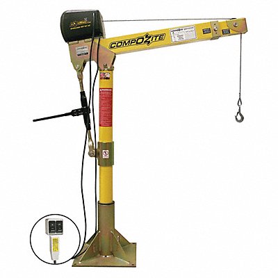 OZ LIFTING PRODUCTS OZ1200DAVACWSP4 Davit Crane Kit 1200 lb 22 to 66in Reach