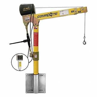OZ LIFTING PRODUCTS OZ1200DAVACWSP6 Davit Crane Kit 1200 lb 22 to 66in Reach