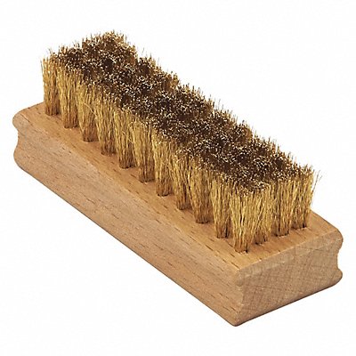TANIS BRUSH 520 Brush Suede and Nail Wood Handle Brass