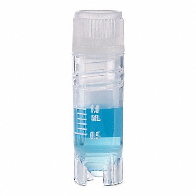 GLOBE SCIENTIFIC 30341 Cryogenic Vial 1 mL 12.2 mm Dia PK500
