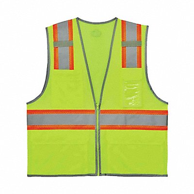 GLOWEAR BY ERGODYNE 8246Z Two Tone Mesh Safety Vest Lime 2XL/3XL