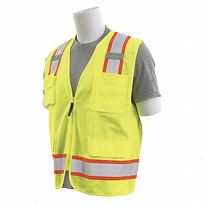 ERB SAFETY 62372 Surveyor Vest ANSI Class 2 Lime XL